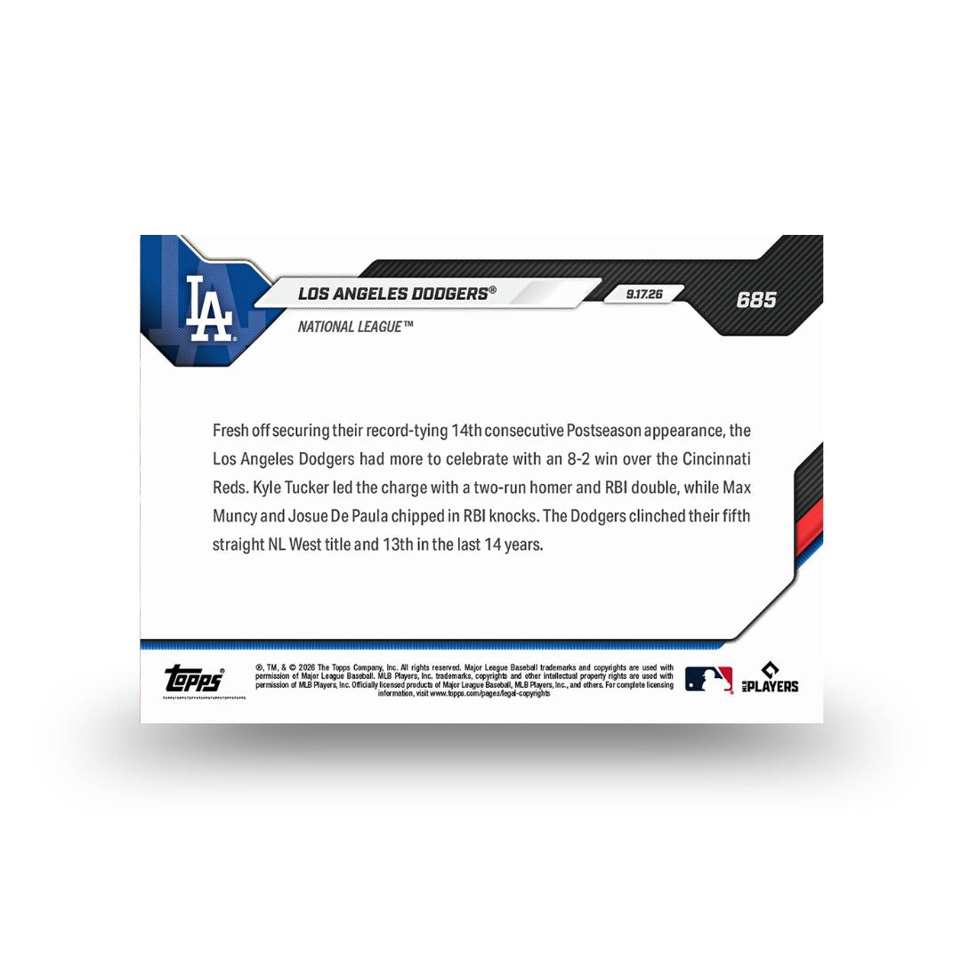 Los Angeles Dodgers - 2026 MLB Topps NOW® - Card 685