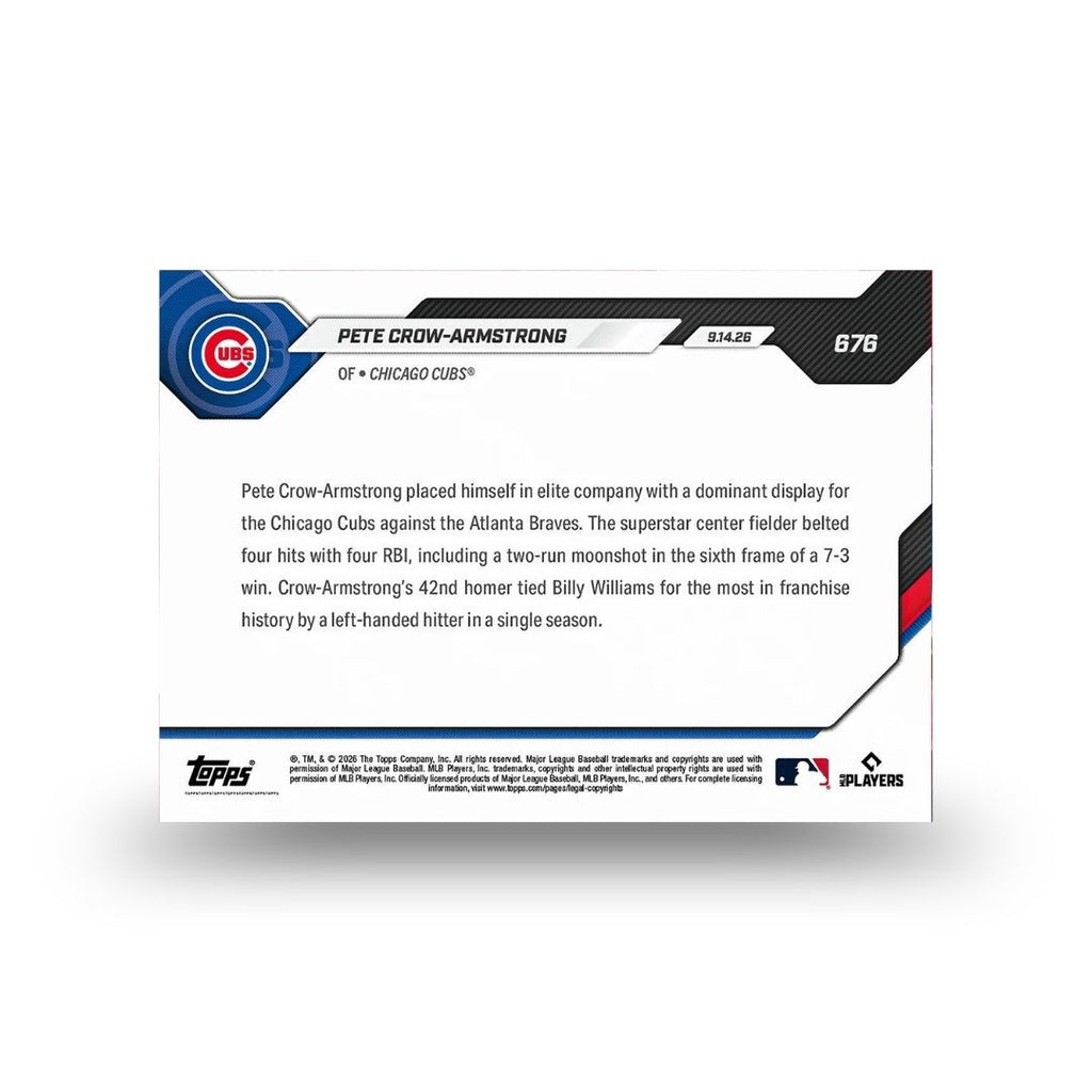 Pete Crow-Armstrong - MLB Topps NOW® 2026 - Tarjeta 676
