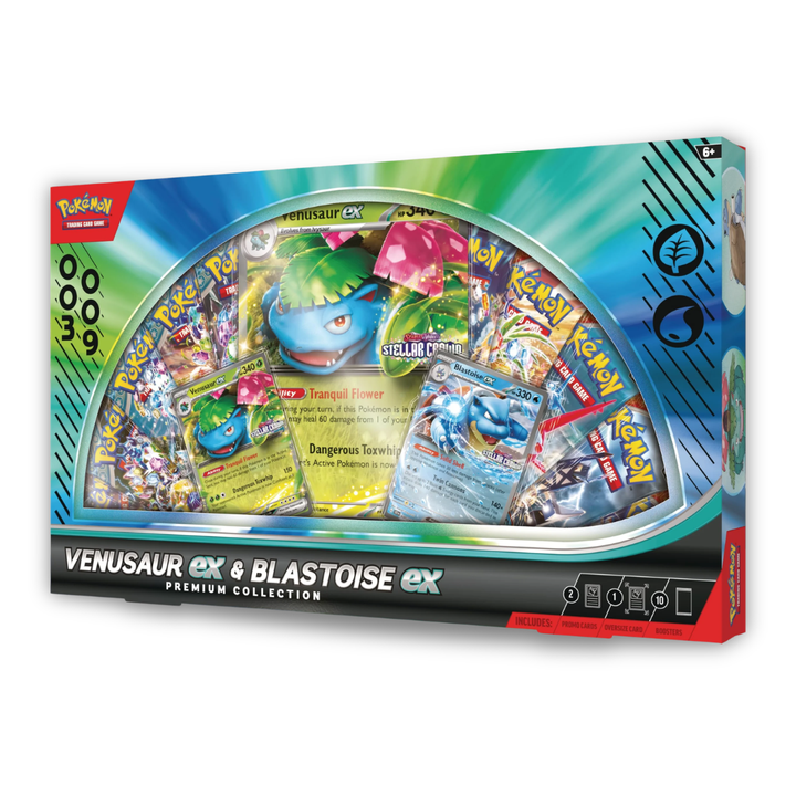 Pokémon TGC: Venusaur ex & Blastoise ex Premium Collection (INGLÉS)