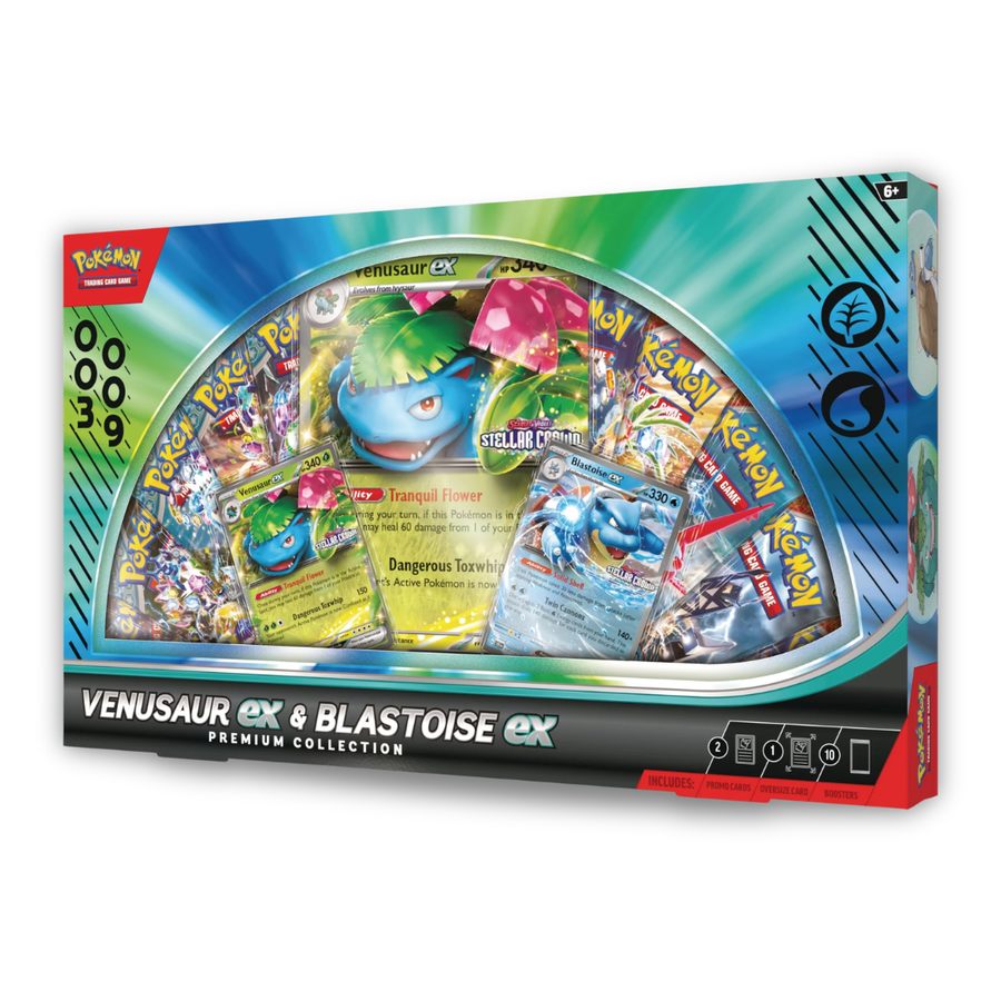 Pokémon TGC: Venusaur ex & Blastoise ex Premium Collection (INGLÉS)