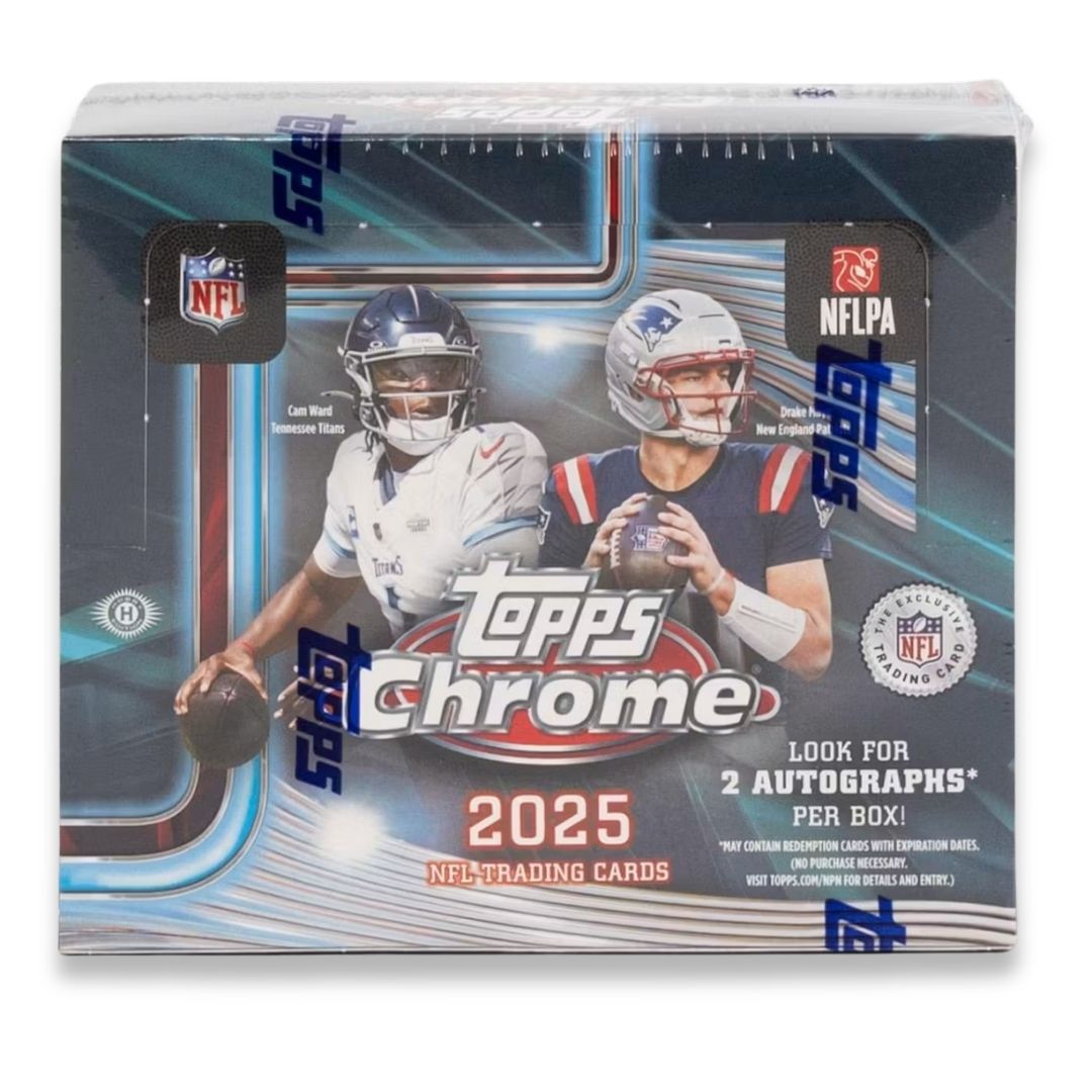 2025 Topps Chrome Football Hobby Jumbo Box