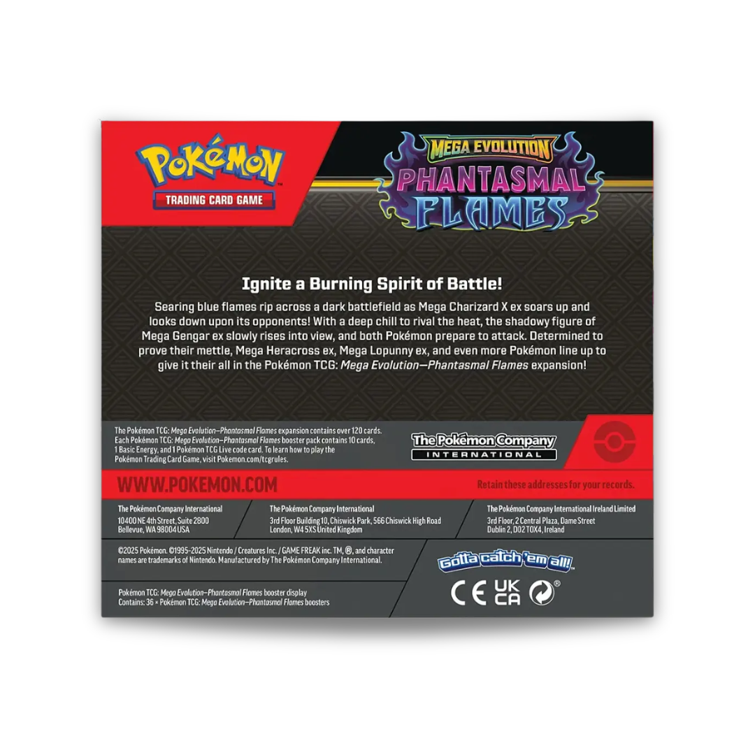 Pokemon TCG: Mega Evolutions 2 Phantasmal Flames Booster Display (INGLÉS)