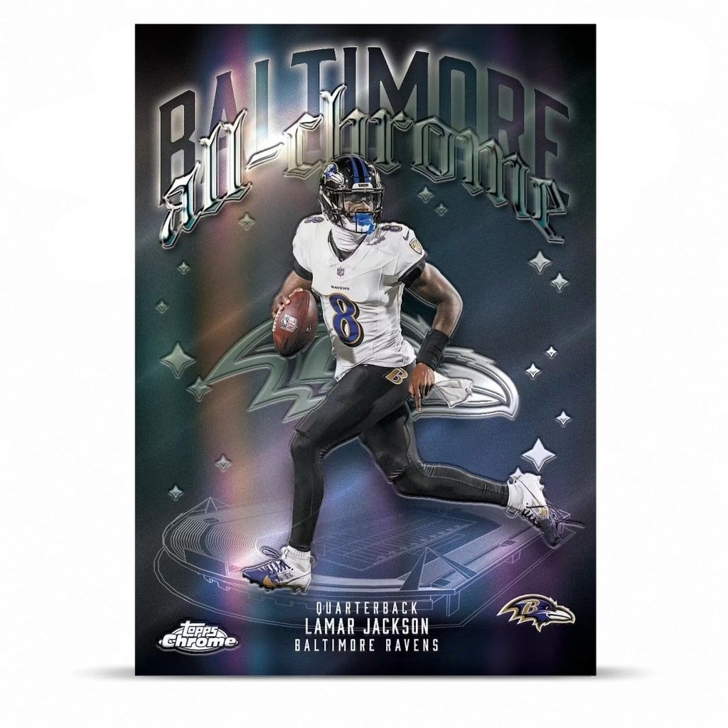 2025 Topps Chrome Football Hobby Jumbo Box