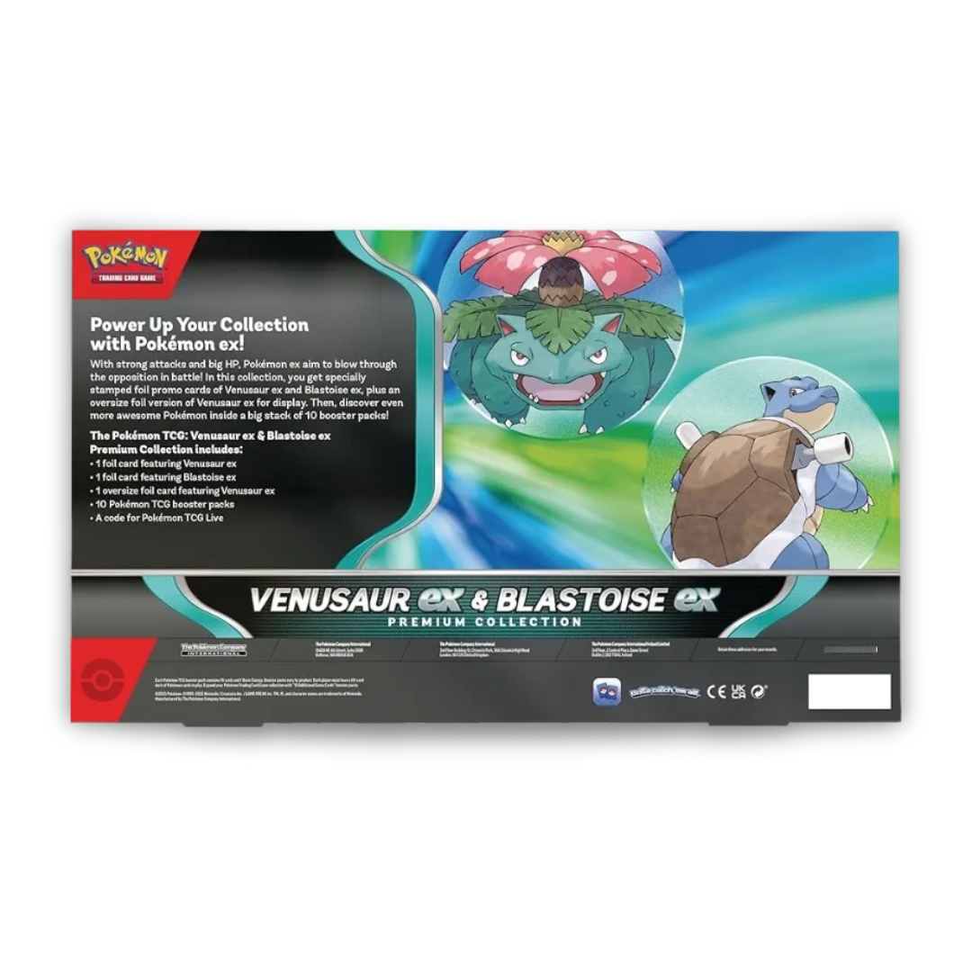 Pokémon TGC: Venusaur ex & Blastoise ex Premium Collection (INGLÉS)