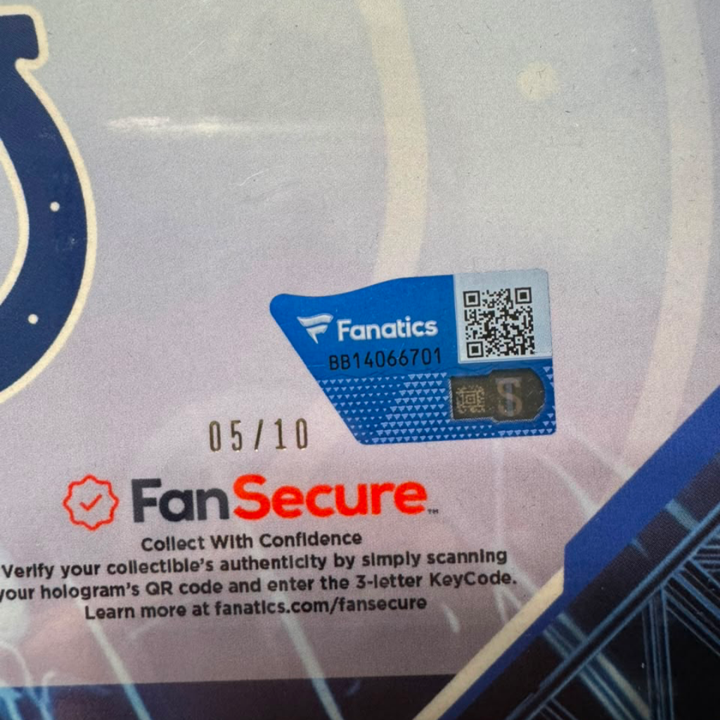 Tyler Warren Indianapolis Colts – Emanate 2025 Autografiado Rookie 05/10