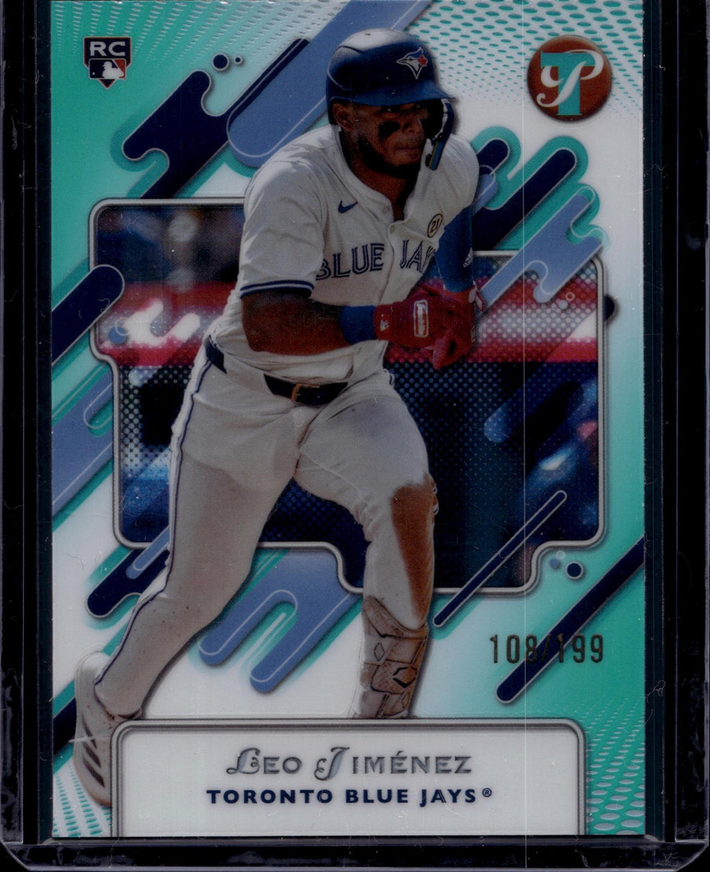2025 Topps Pristine #211 Leo Jiménez Aqua Refractors #/199