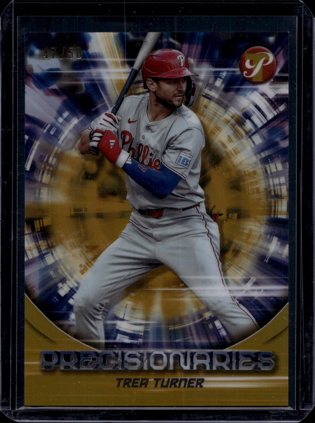 2025 Topps Pristine #PR-22 Trea Turner Precisionaries Gold Refractors #/50