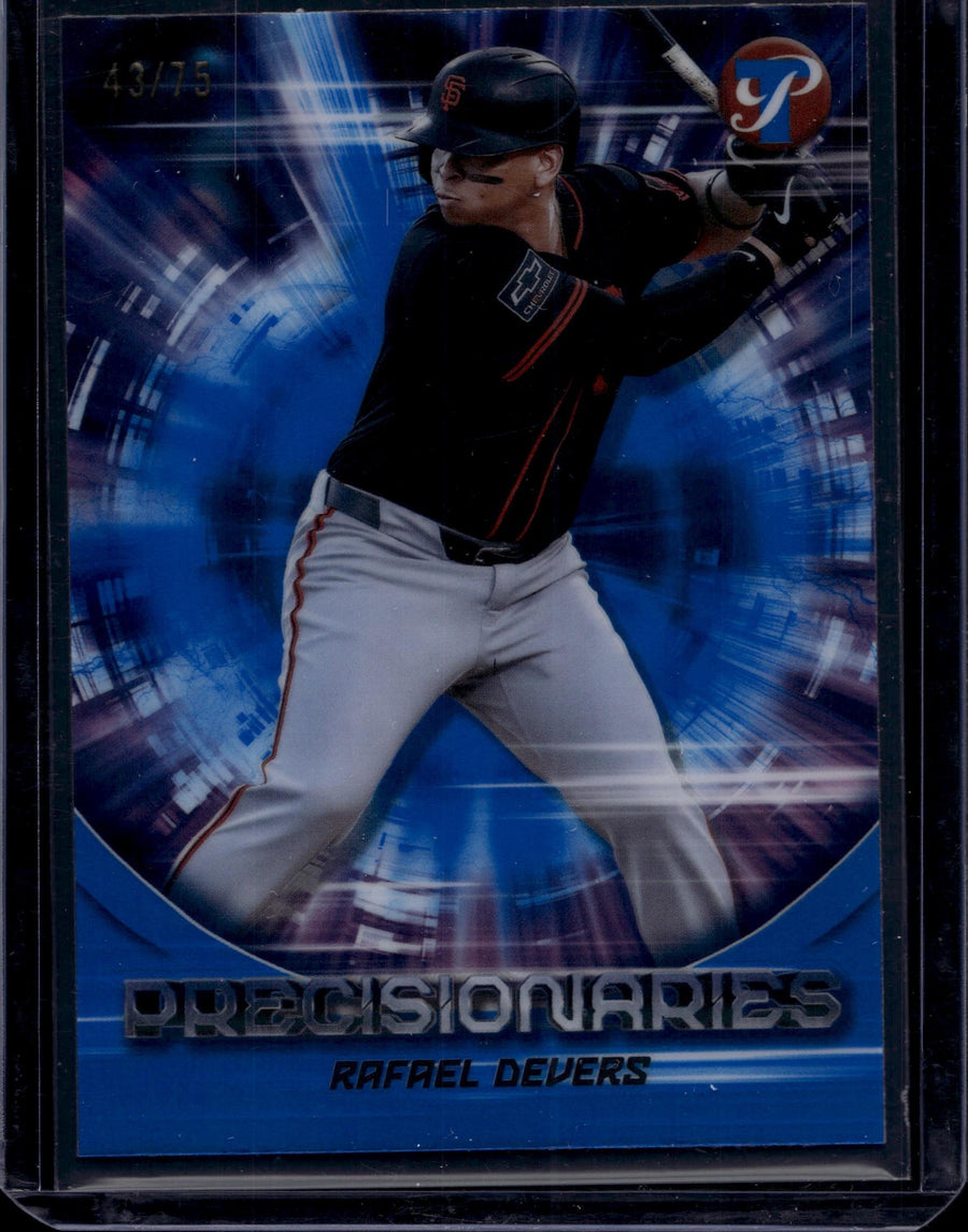 2025 Topps Pristine #PR-9 Rafael Devers Precisionaries Blue Refractors #/75