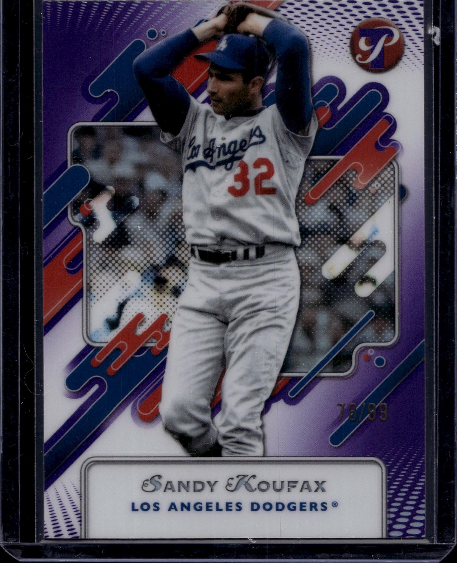 2025 Topps Pristine #141 Sandy Koufax Purple Refractors #/99
