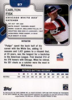 2025 Topps Pristine #87 Carlton Fisk Refractors