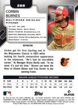 2025 Topps Pristine #288 Corbin Burnes Gold Refractors #/50