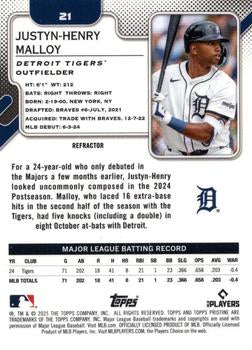 2025 Topps Pristine #21 Justyn-Henry Malloy Refractors