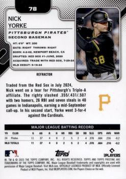 2025 Topps Pristine #78 Nick Yorke Refractors