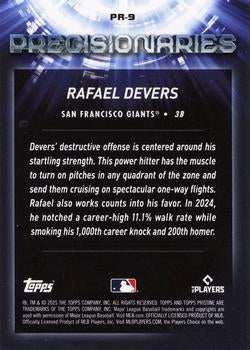 2025 Topps Pristine #PR-9 Rafael Devers Precisionaries Blue Refractors #/75