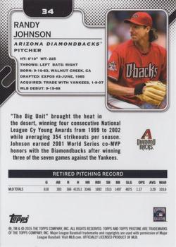 2025 Topps Pristine #34 Randy Johnson Purple Refractors #/99