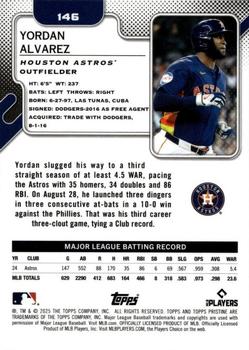 2025 Topps Pristine #146 Yordan Alvarez Gold Refractors #/50