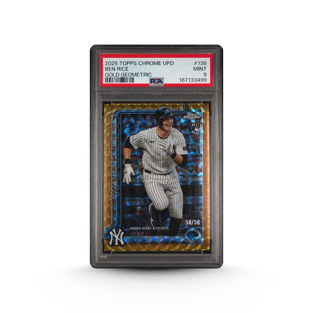 2025 Topps Chrome Update Ben Rice #138 Gold Geometric