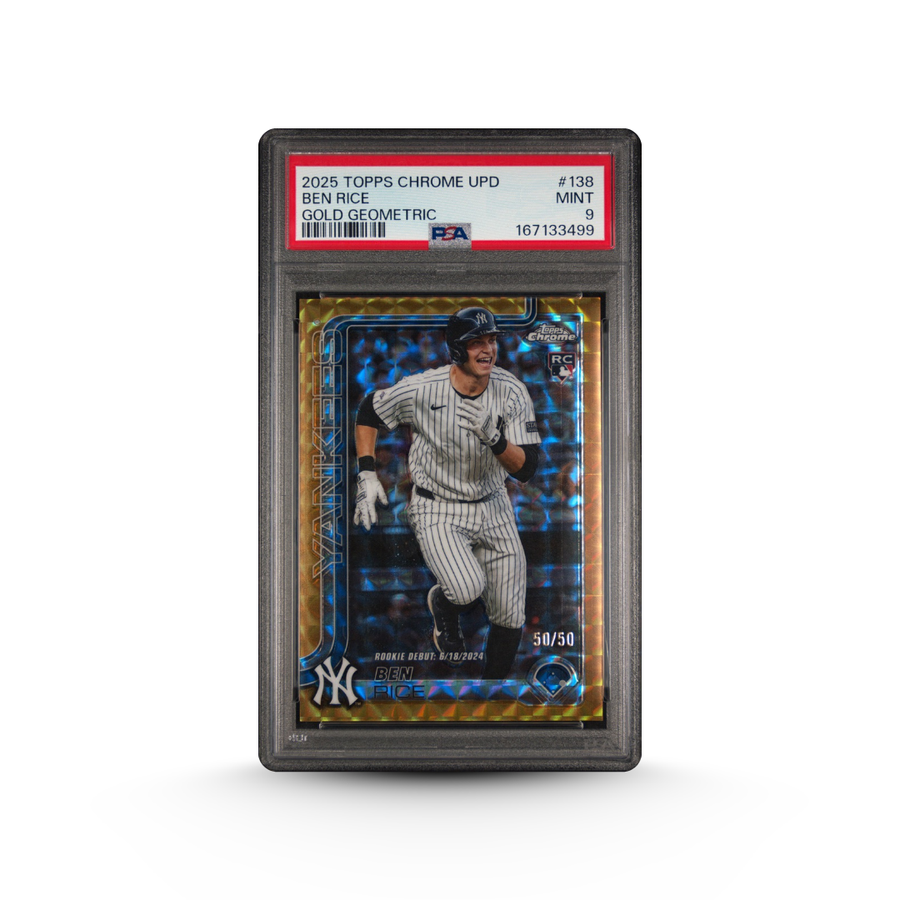 2025 Topps Chrome Update Ben Rice #138 Gold Geometric