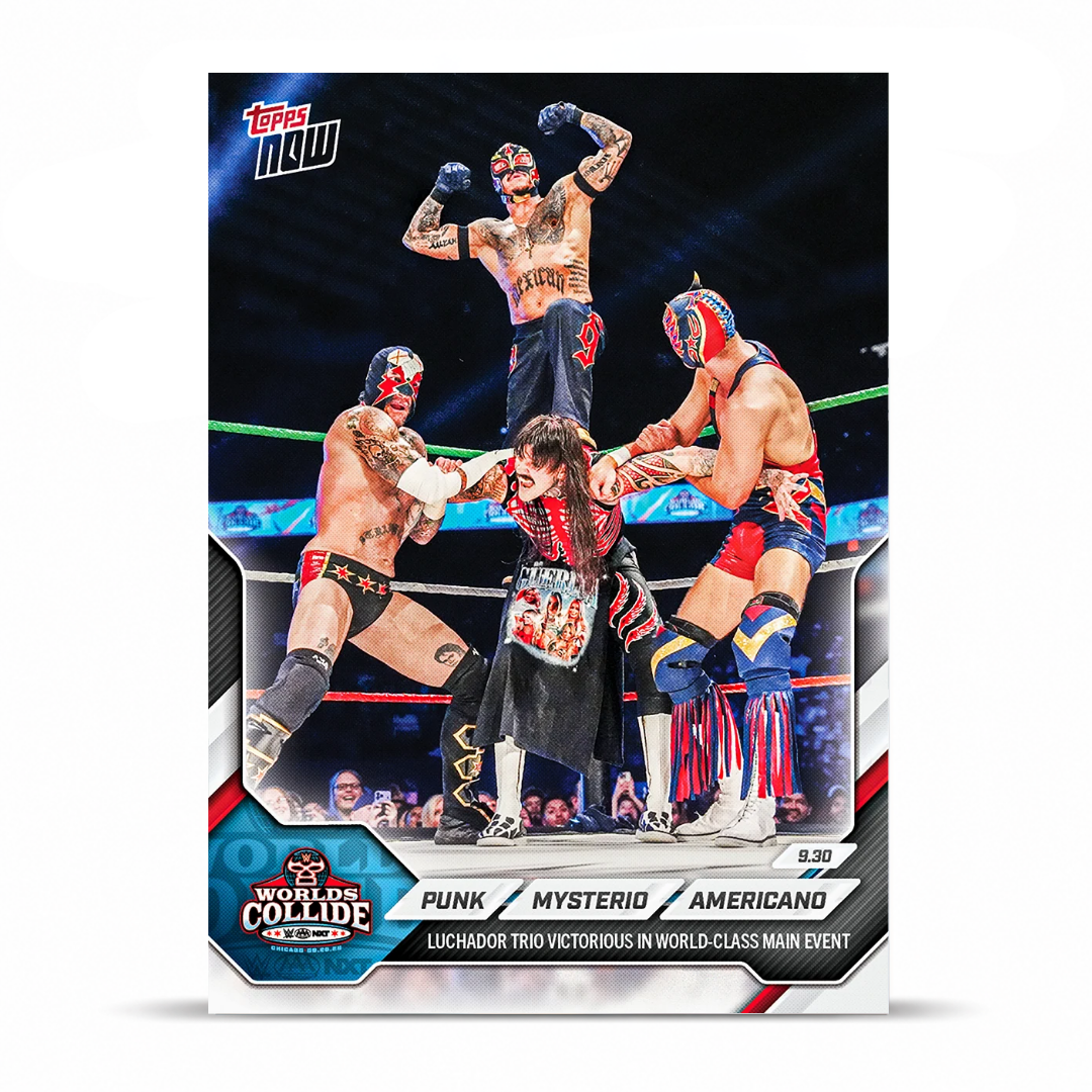 CM Punk/Rey Mysterio/El Grande Americano - 2026 WWE Topps NOW® - Card 104