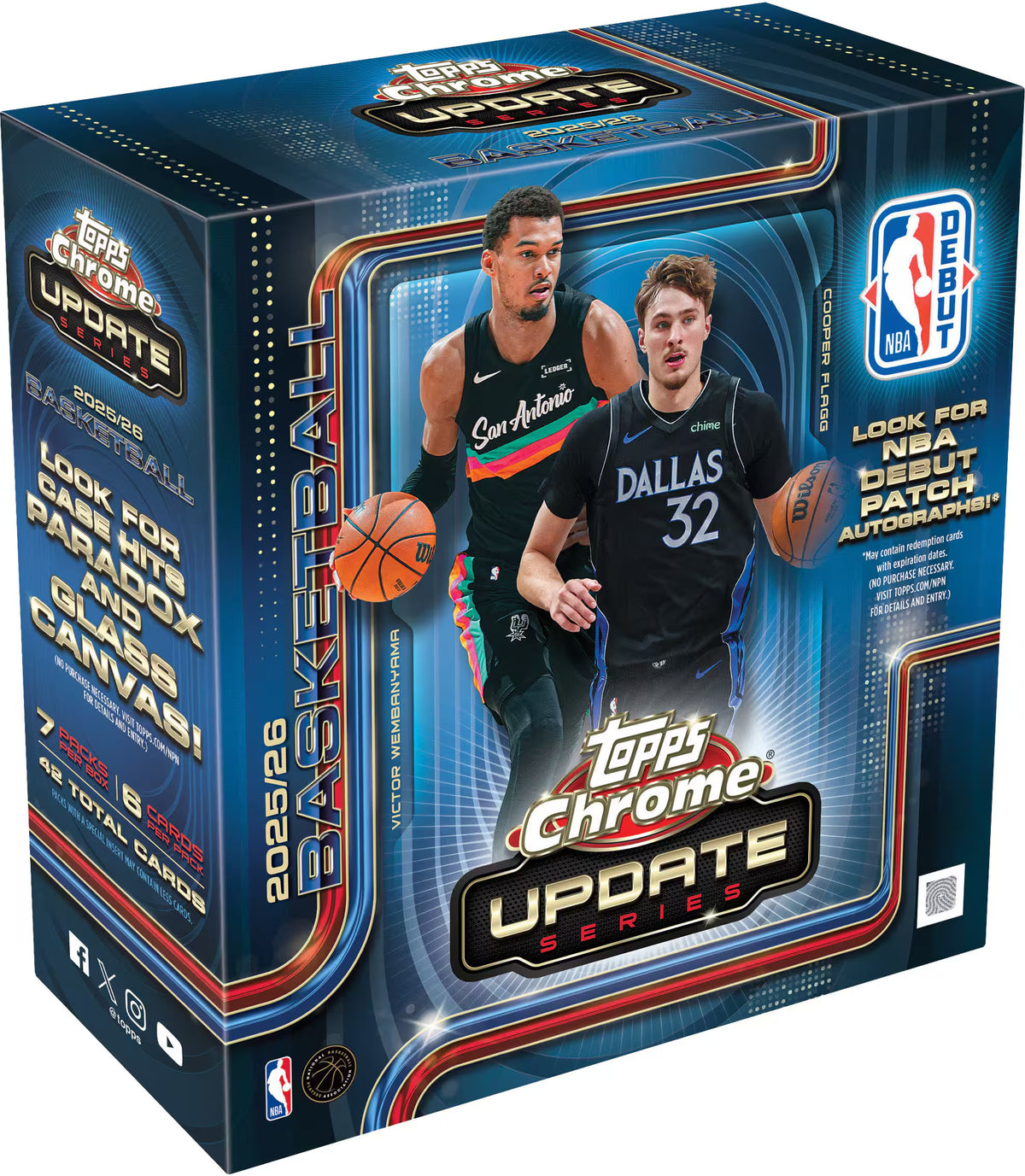 2025-26 Topps Chrome® Updates Basketball - Mega Box