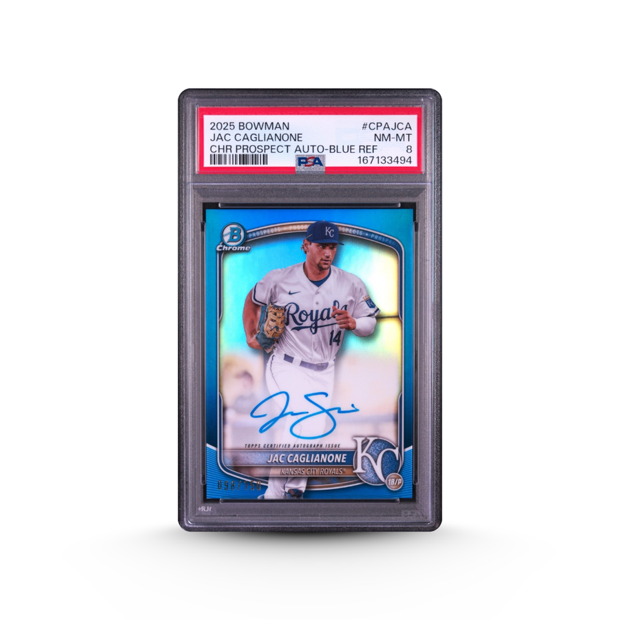 2025 Bowman Jac Caglianone #CPAJCA Chrome Prospect Auto Blue Refractor