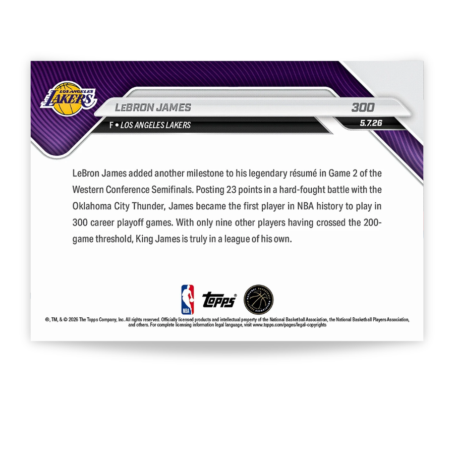 LeBron James - 2025-26 NBA Topps NOW® - Card 300