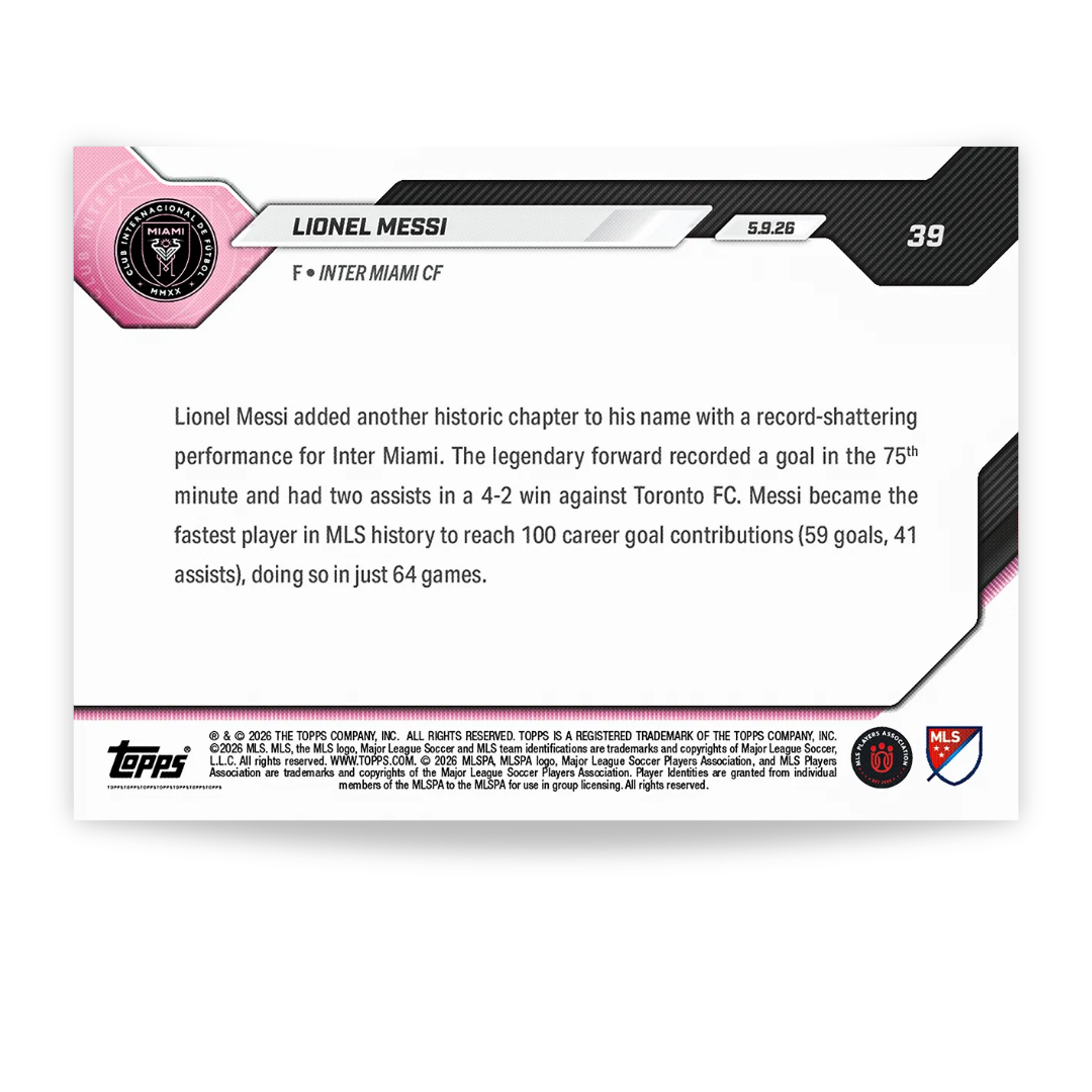 Lionel Messi - 2026 MLS Topps NOW® - Card 39