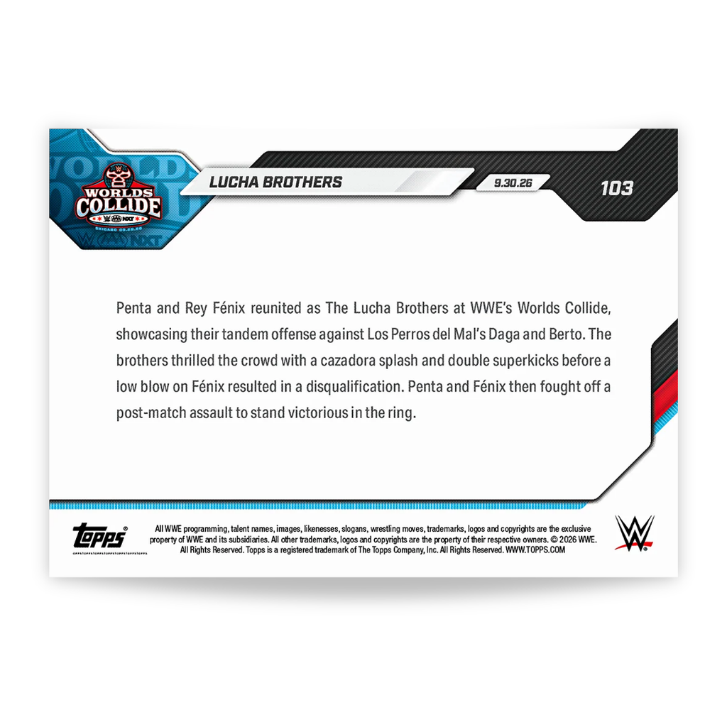 Lucha Brothers - 2026 WWE Topps NOW® - Card 103