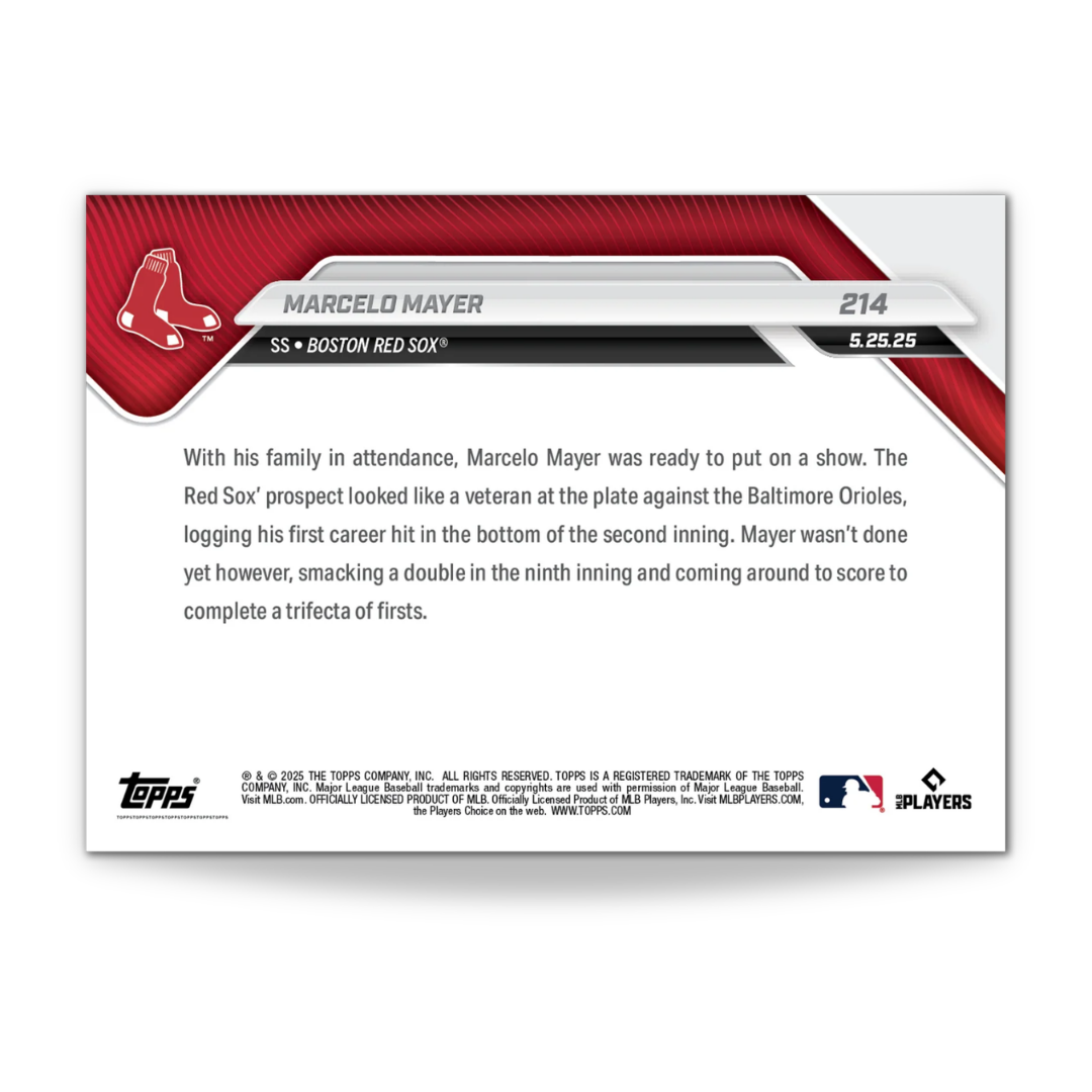 Marcelo Mayer - 2025 MLB Topps NOW® - Card 214 - PR: 4088