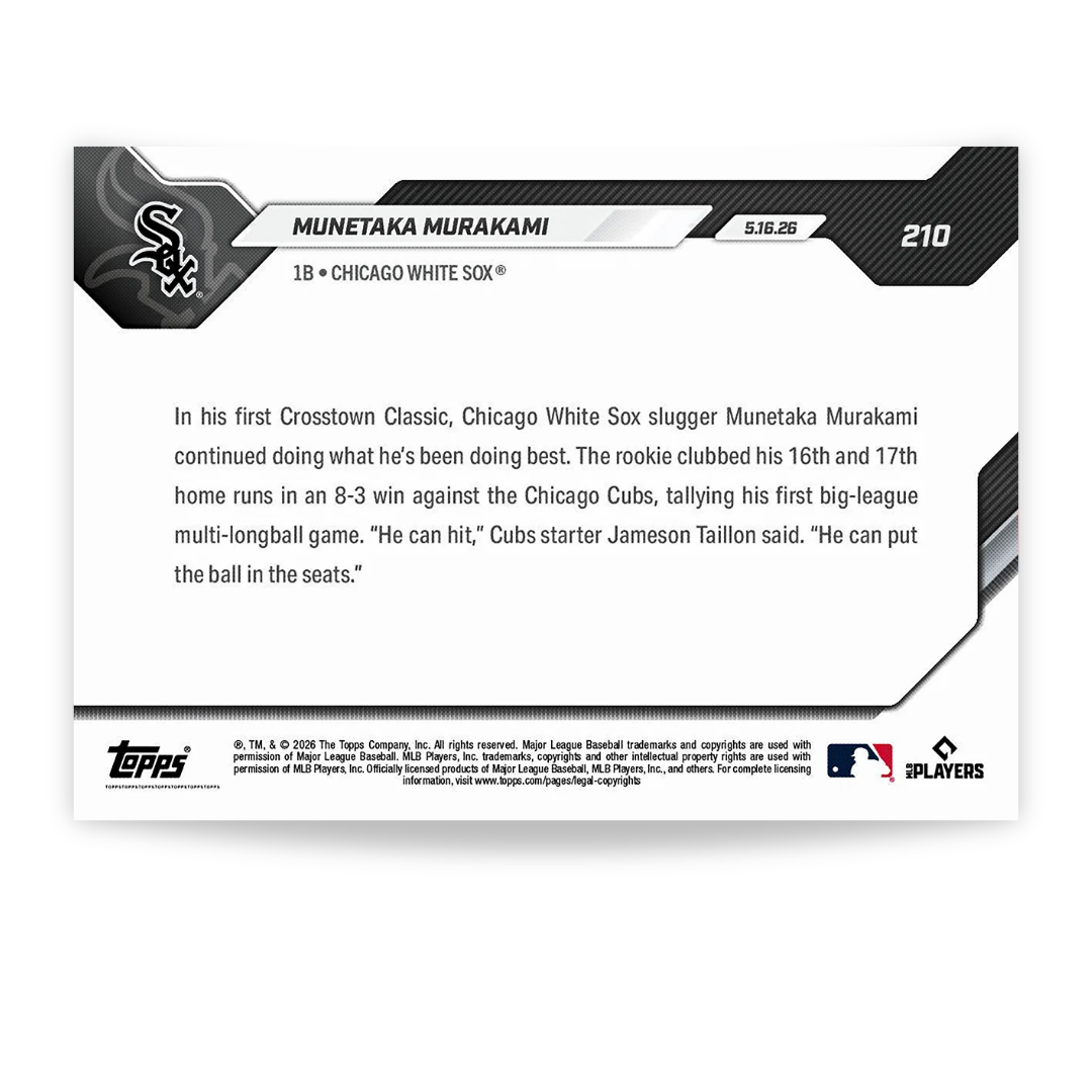 Munetaka Murakami - 2026 MLB Topps NOW® - Card 210 - PR: 24160