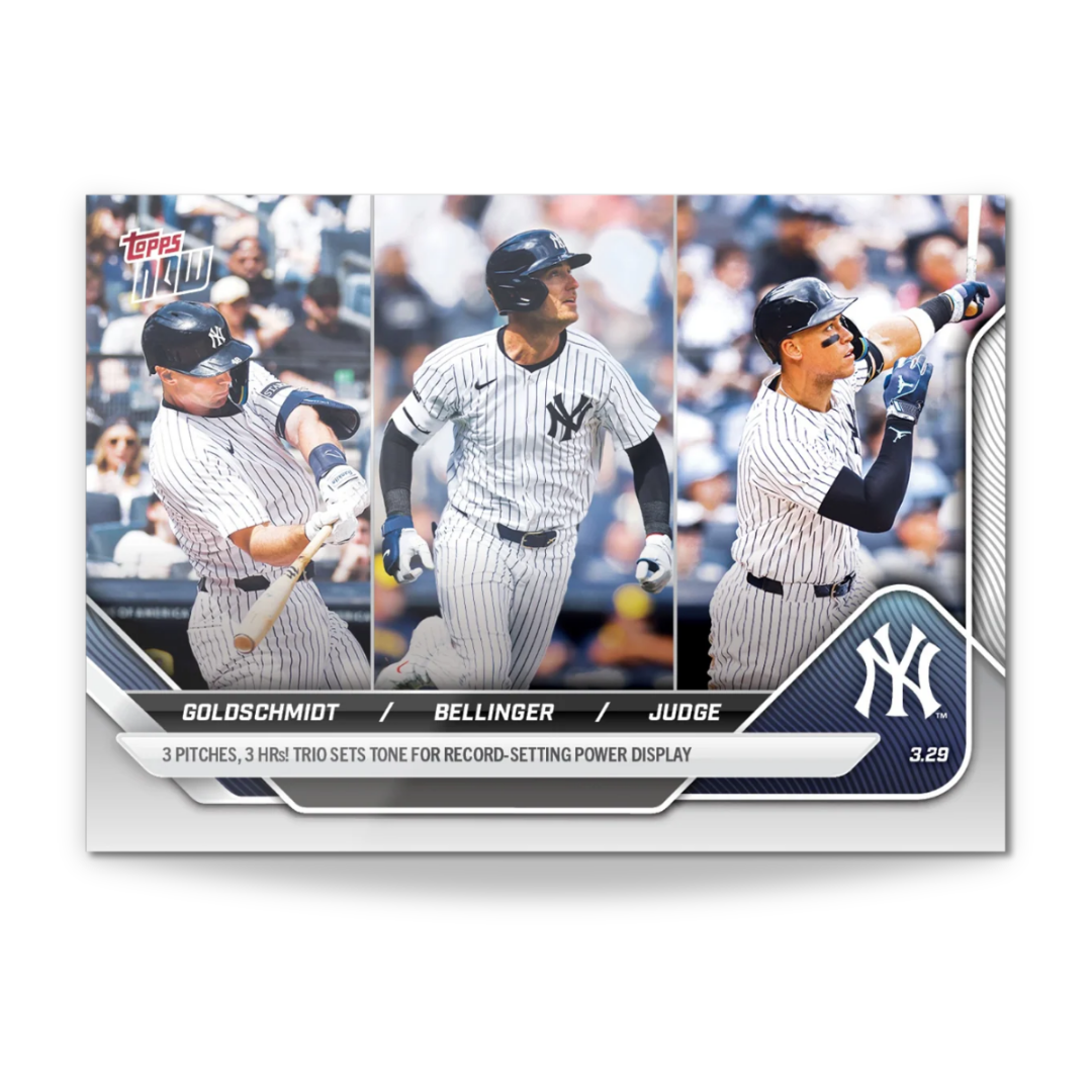 Paul Goldschmidt/Cody Bellinger/Aaron Judge - 2025 MLB Topps NOW® - Card 19 - LOOK FOR RELICS - PR: 4705