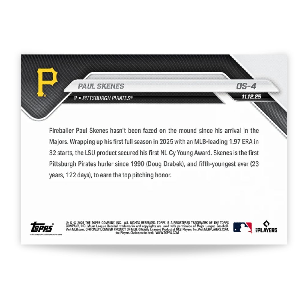 Paul Skenes - 2025 MLB Topps NOW® - Card OS-4 - PR: 20,071
