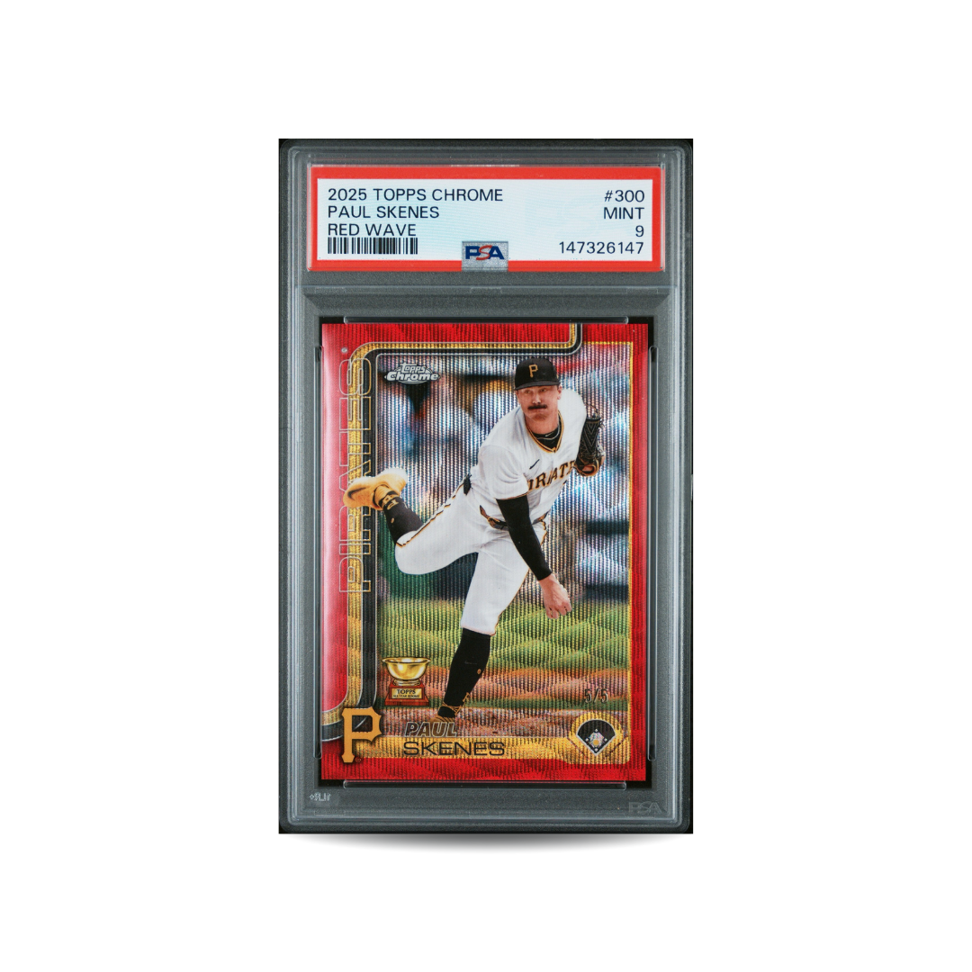 2025 Topps Chrome Paul Skenes #300 Red Wave 5/5