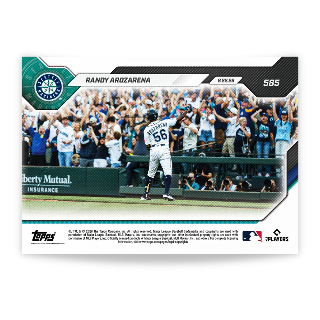 Randy Arozarena - 2026 MLB Topps NOW® - Card 585 - PR: 1563