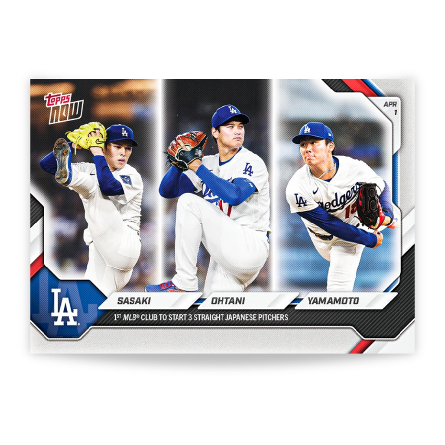 Roki Sasaki / Shohei Ohtani / Yoshinobu Yamamoto - 2026 MLB Topps NOW® - Card 42 - PR: 25812