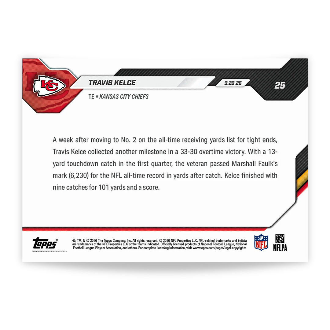 Travis Kelce - 2026-27 NFL Topps NOW® - Card 25