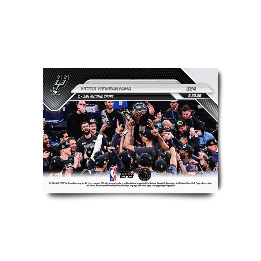 Victor Wembanyama - NBA Topps NOW® 2025-26 - Tarjeta 324 - PR: 63377