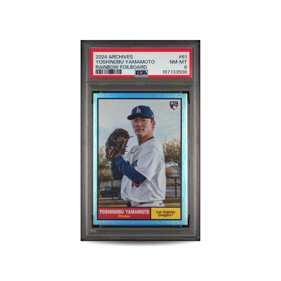 2024 Topps Archives Yoshinobu Yamamoto #61 Rainbow Foilboard