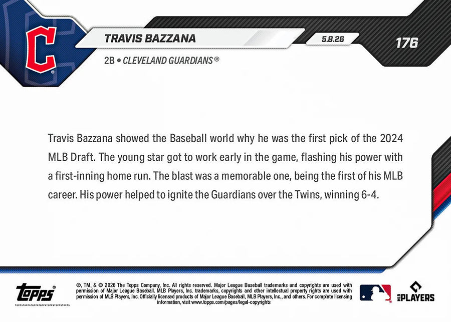 Travis Bazzana - 2026 MLB Topps NOW® - Tarjeta 176 - PR: 4638